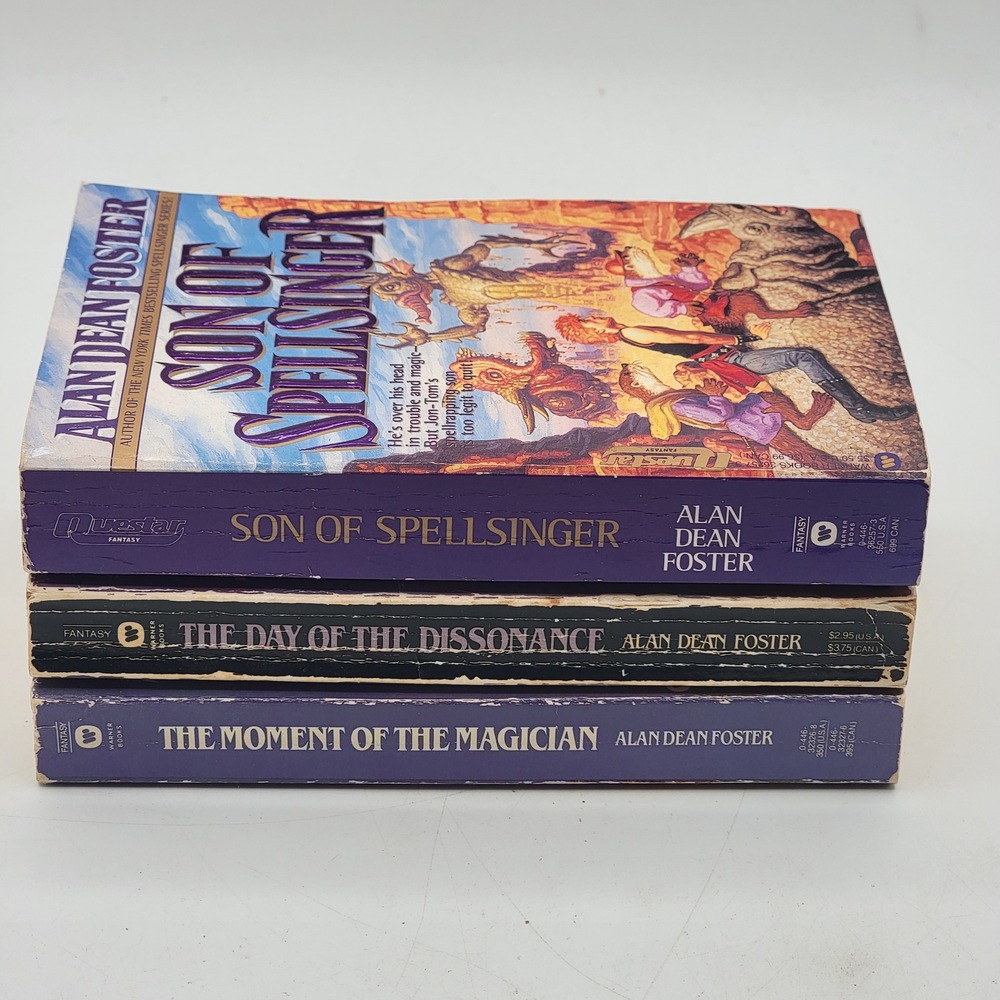 Alan Dean Foster Spellsinger 3 Book Lot Paperback First Printing 1980s 90s Good
